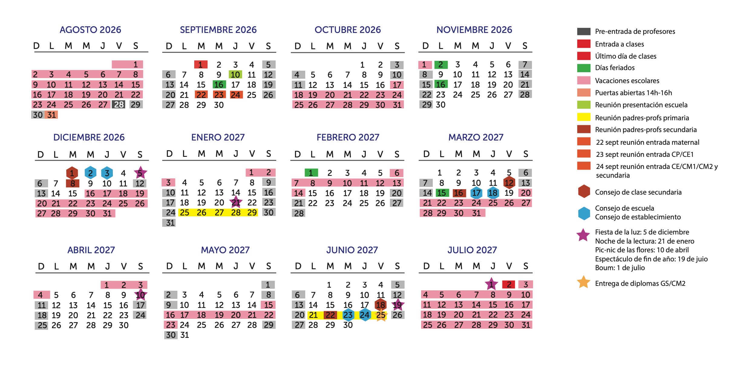 Calendario 2026/2027